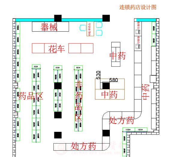 藥店貨架設計圖紙