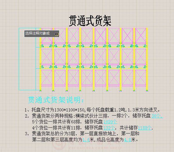 貫通式貨架效果圖展示